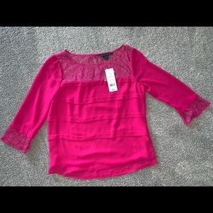 NWT French Connection Pink Blouse, Size 8